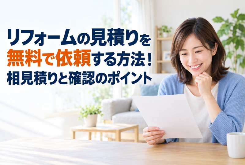 画像868：リフォームの見積りを無料で依頼する方法！相見積りと確認のポイント